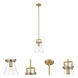 Newton Newton Cone LED 8 inch Brushed Brass Mini Pendant Ceiling Light