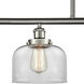Ballston Large Bell 4 Light 48 inch Brushed Satin Nickel Island Light Ceiling Light in Clear Glass, Ballston