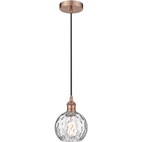 Edison Athens Water Glass LED 6 inch Antique Copper Mini Pendant Ceiling Light