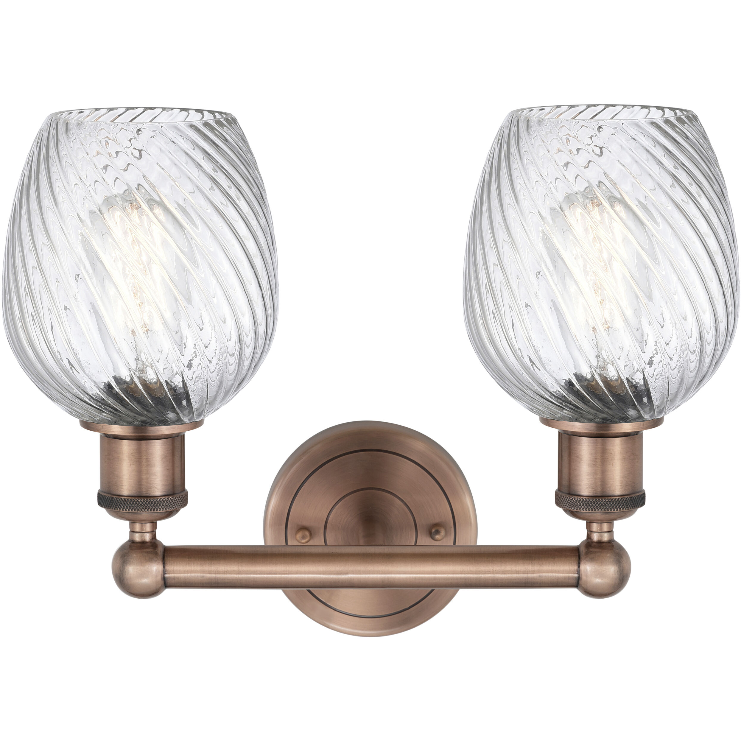 Salina 2 Light 14 inch Antique Copper Bath Vanity Light Wall Light