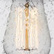 Aditi Large Bell LED 8 inch Brushed Brass Flush Mount Ceiling Light in Seedy Glass, Aditi