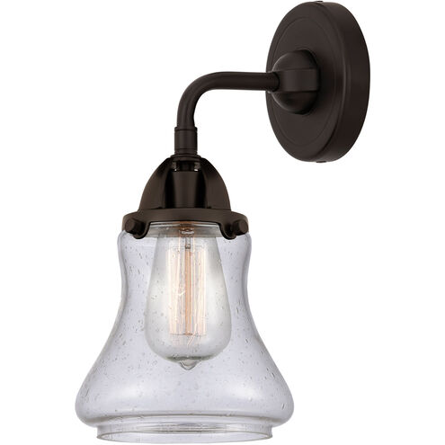 Nouveau 2 Bellmont 1 Light 6 inch Oil Rubbed Bronze Sconce Wall Light in Seedy Glass