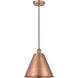 Edison Cone LED 12 inch Antique Copper Mini Pendant Ceiling Light