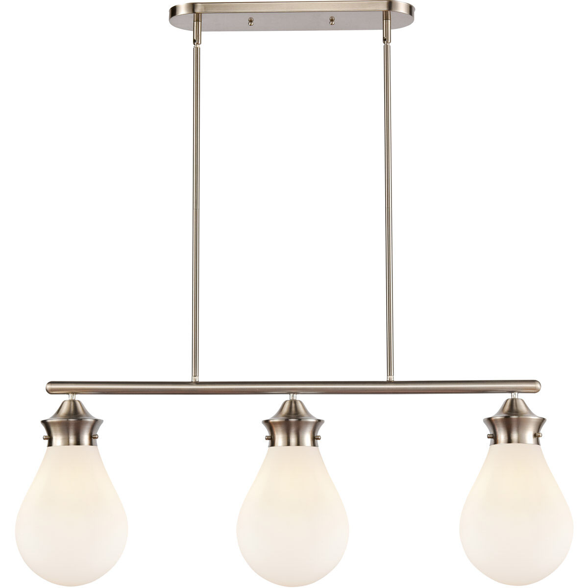 Genesis 3 Light 39 inch Satin Nickel Island Light Ceiling Light