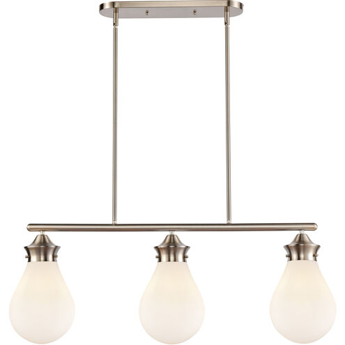 Genesis 3 Light 39 inch Matte Black Island Light Ceiling Light
