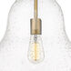 Haverhill LED 14 inch Brushed Brass Pendant Ceiling Light in Seedy Glass