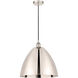 Edison Dome 1 Light 16 inch Polished Nickel Mini Pendant Ceiling Light
