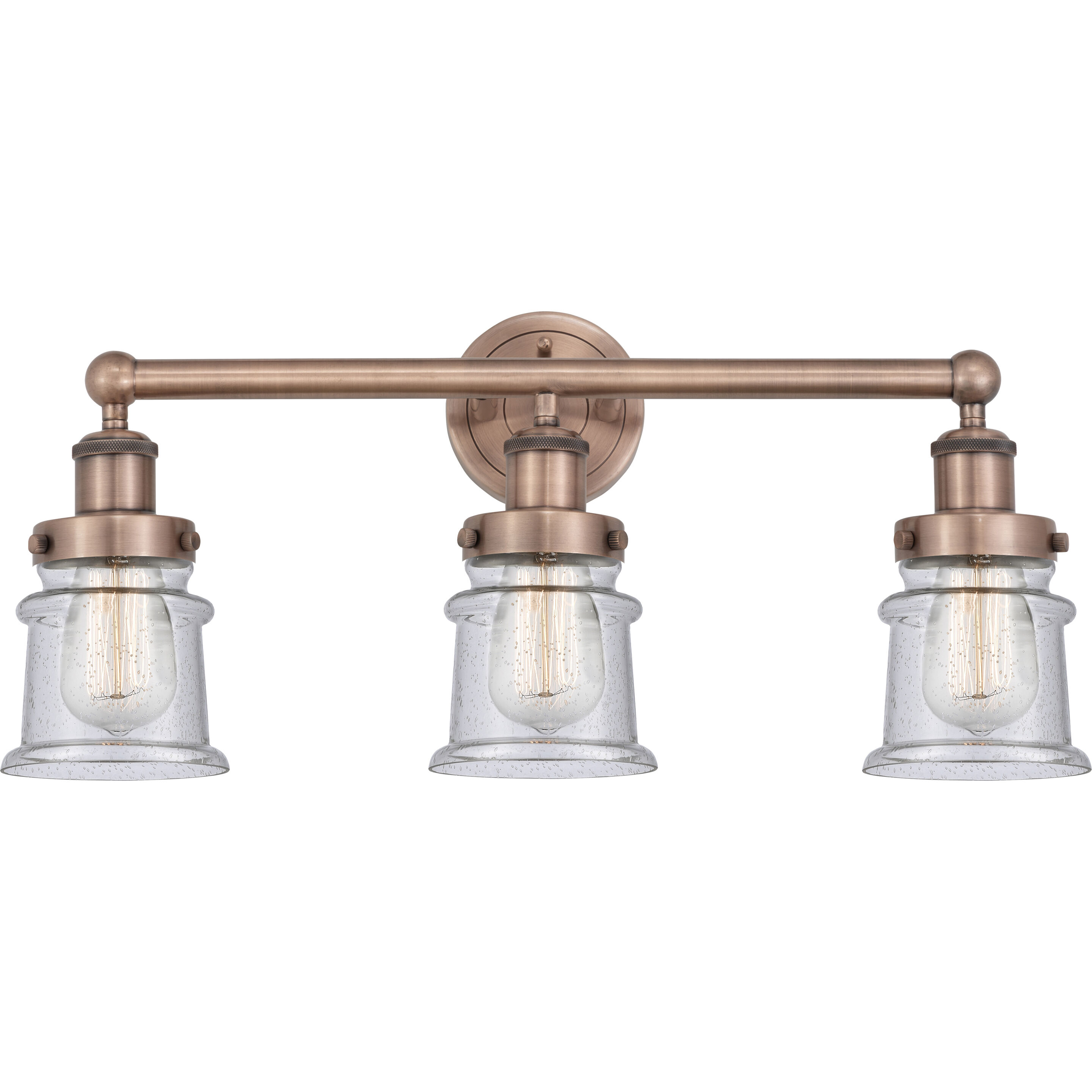 Canton 3 Light 23.25 inch Antique Copper Bath Vanity Light Wall Light in Seedy