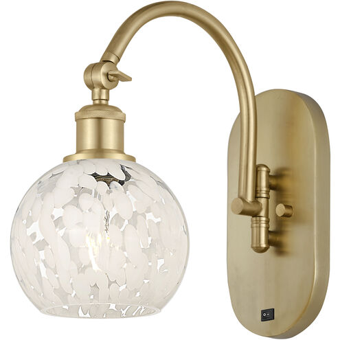 Ballston White Mouchette 1 Light 6 inch Satin Gold Sconce Wall Light