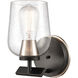 Remy LED 4.5 inch Black Satin Nickel Bath Vanity Light Wall Light