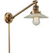Halophane 21 inch 3.50 watt Brushed Brass Swing Arm Wall Light, Franklin Restoration