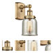 Ballston Bell 7 inch 60.00 watt Brushed Brass Swing Arm Wall Light, Small Bell