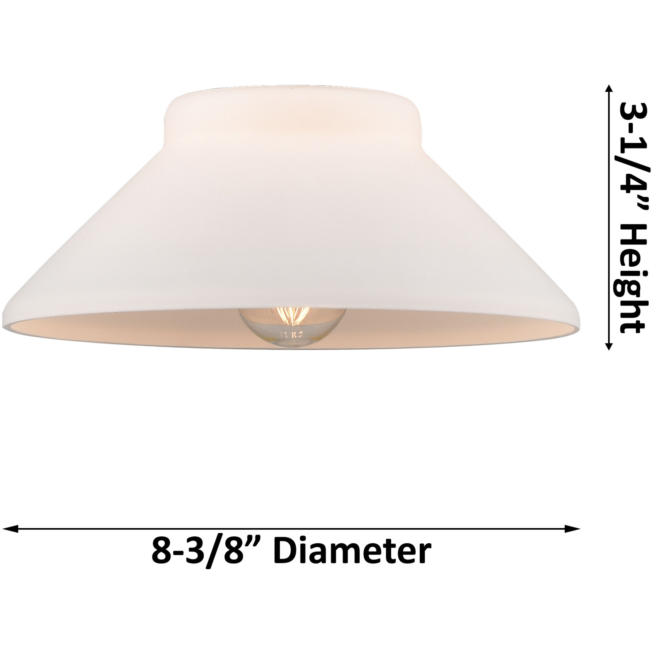 Ballston Orwell 1 Light 8 inch Polished Chrome Semi-Flush Mount Ceiling Light in Matte White Glass, Ballston