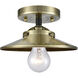 Nouveau Railroad 1 Light 8 inch Black Antique Brass Semi-Flush Mount Ceiling Light, Nouveau