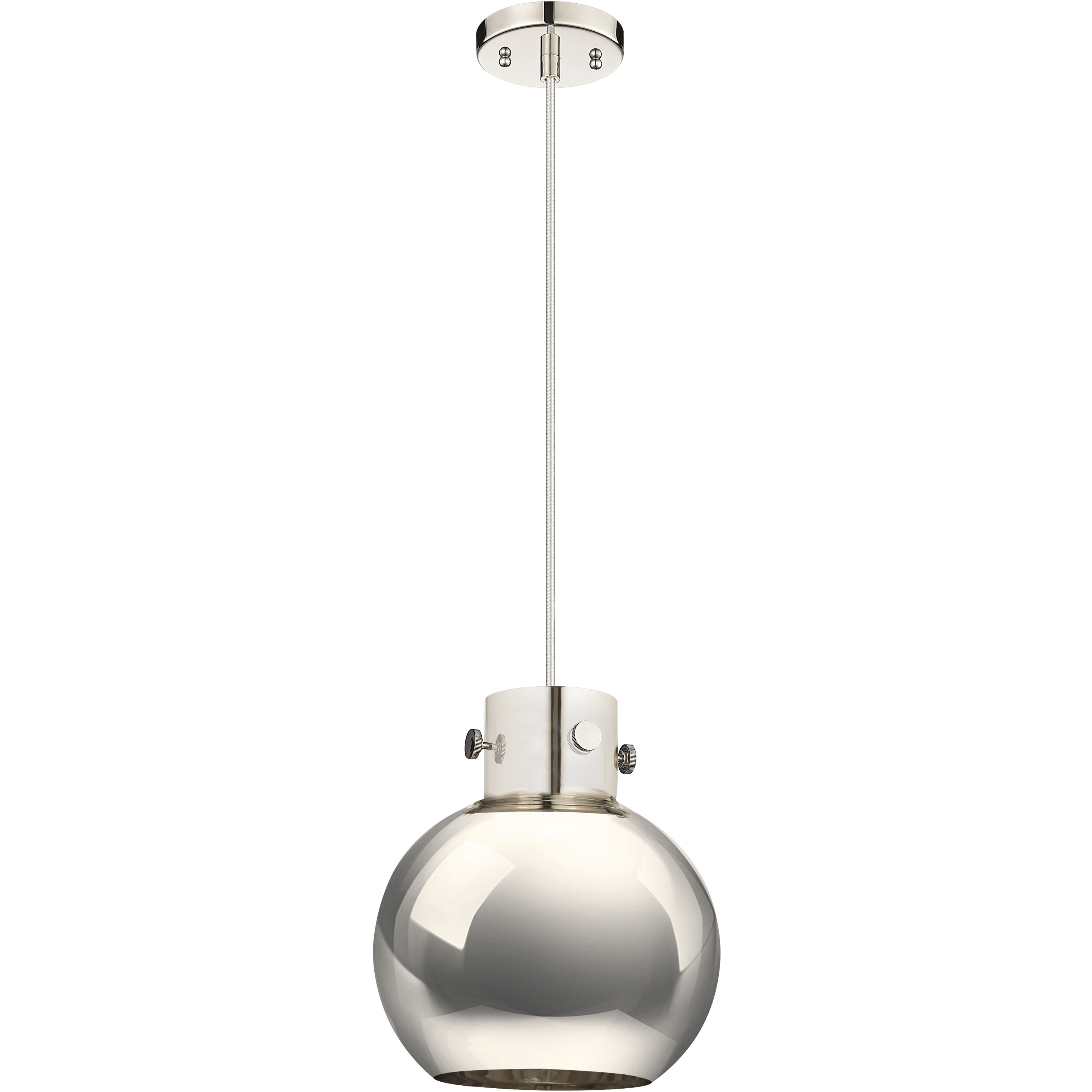Newton Sphere 1 Light 10 inch Polished Nickel Pendant Ceiling Light