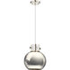 Newton Sphere 1 Light 10 inch Polished Nickel Pendant Ceiling Light
