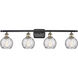 Ballston Athens Water Glass LED 36 inch Black Antique Brass Bath Vanity Light Wall Light