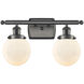 Ballston Beacon LED 16 inch Oil Rubbed Bronze Bath Vanity Light Wall Light in Matte White Glass, Ballston