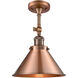 Franklin Restoration Briarcliff LED 10 inch Antique Copper Semi-Flush Mount Ceiling Light, Franklin Restoration