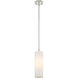 Crown Point 1 Light 3.88 inch Polished Nickel Pendant Ceiling Light in Matte White Glass