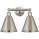 Ballston Cone 2 Light 17 inch Satin Nickel Bath Vanity Light Wall Light
