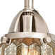 Nouveau 2 Chatham LED 6 inch Black Polished Nickel Sconce Wall Light in Mercury Glass