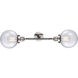 Franklin Restoration Large Beacon LED 19 inch Polished Nickel Bath Vanity Light Wall Light in Seedy Glass, Franklin Restoration