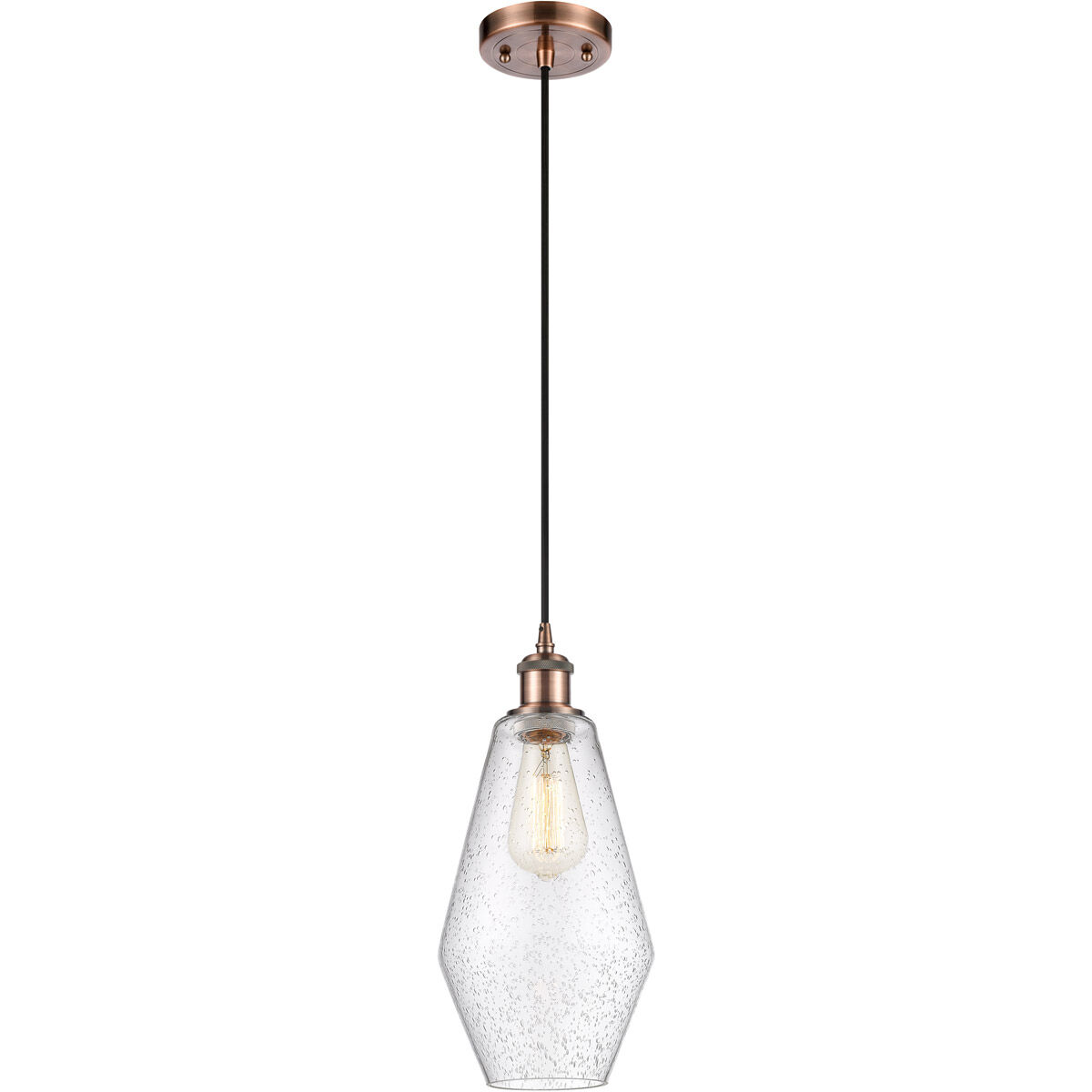 Ballston Cindyrella LED 7 inch Antique Copper Mini Pendant Ceiling Light