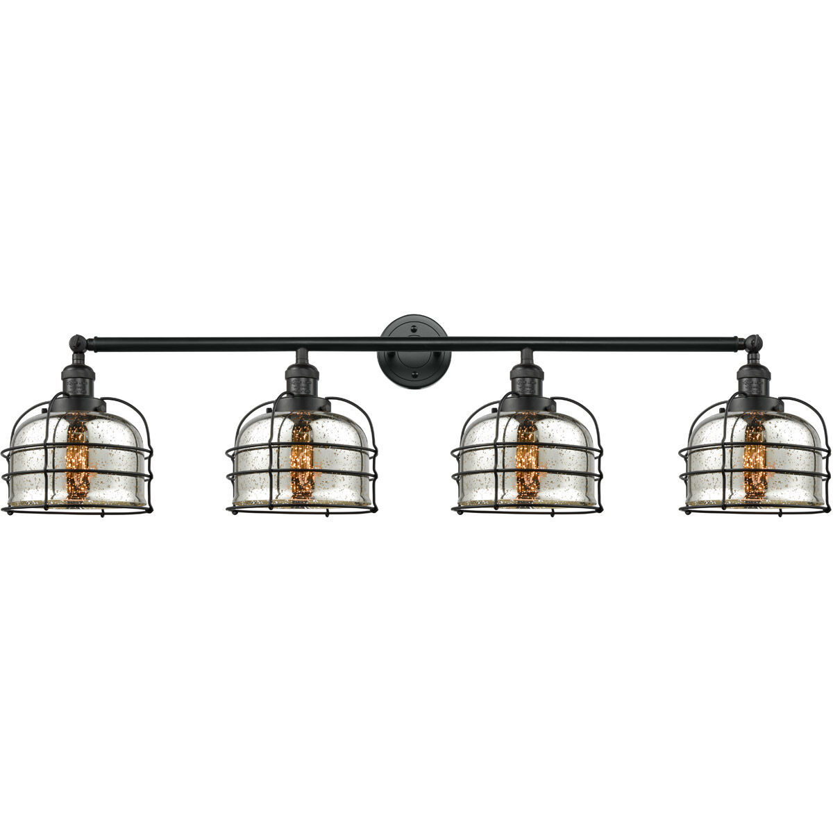 Franklin Restoration Large Bell Cage 4 Light 45.00 inch Bathroom Vanity Light