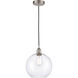 Edison Athens 1 Light 10 inch Brushed Satin Nickel Mini Pendant Ceiling Light