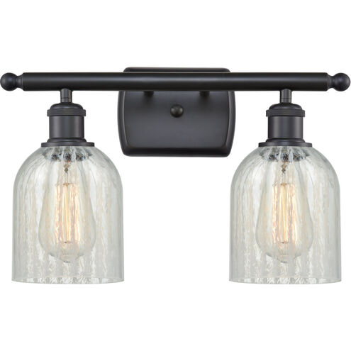 Ballston Caledonia LED 16 inch Matte Black Bath Vanity Light Wall Light in Mouchette Glass, Ballston