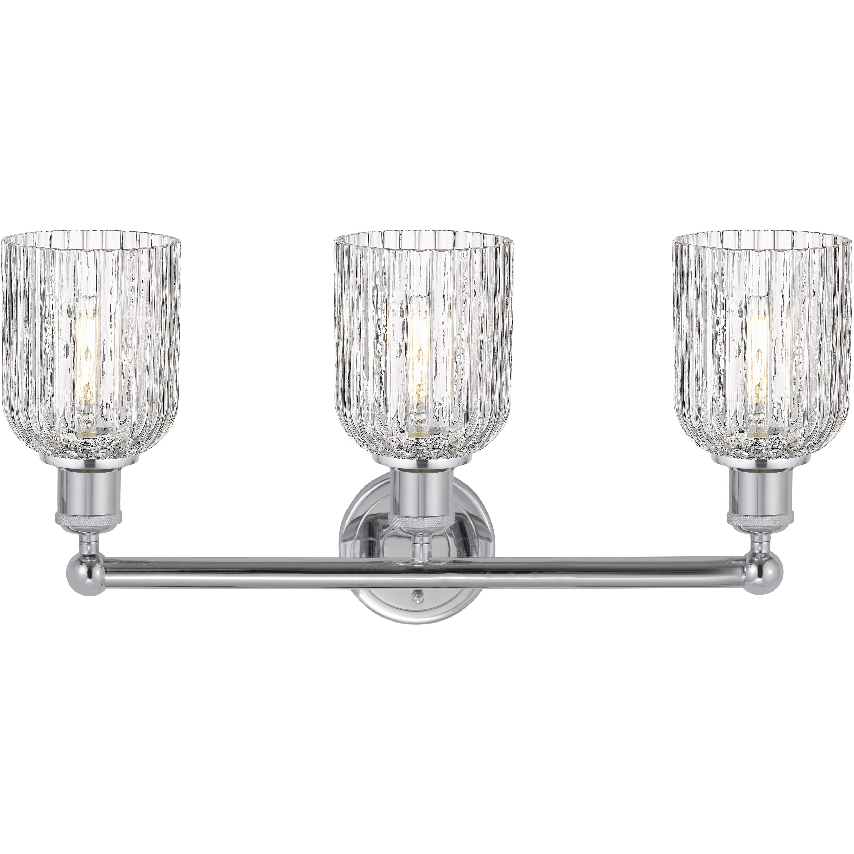 Bridal Veil 3 Light 23 inch Polished Chrome Bath Vanity Light Wall Light in Clear
