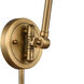 Extra Large Beacon 32 inch 60.00 watt Brushed Brass Swing Arm Wall Light