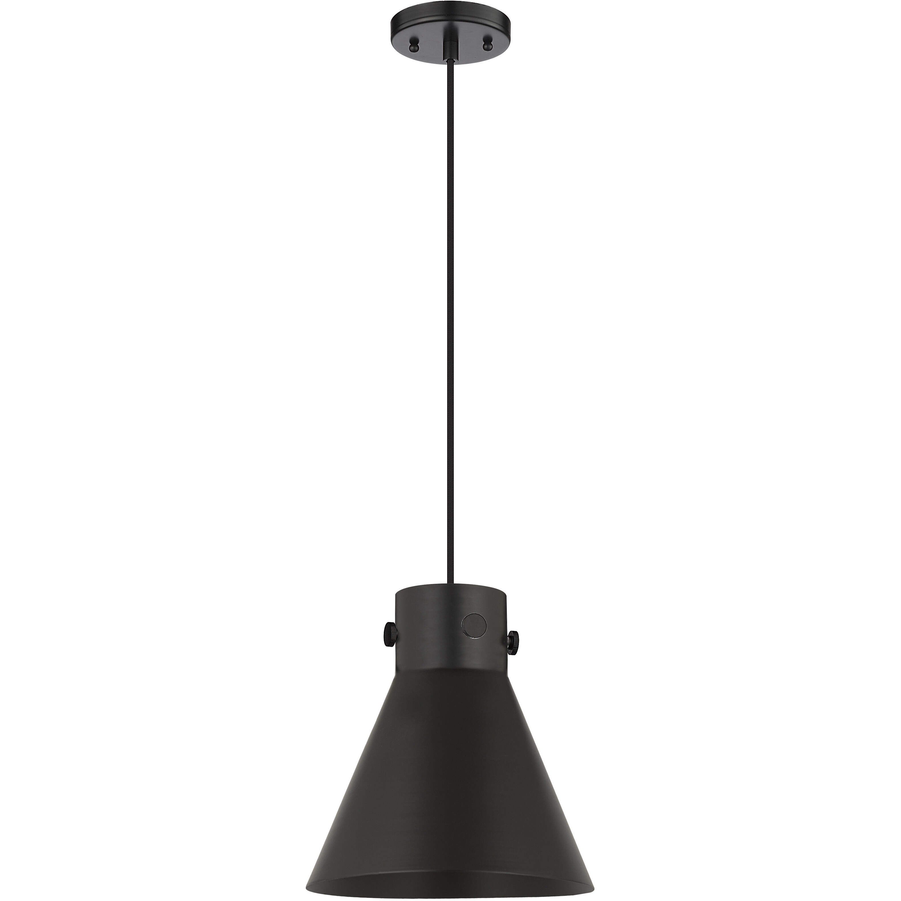 Newton Cone 1 Light 10 inch Matte Black Pendant Ceiling Light