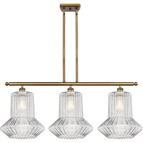 Ballston Springwater LED 36 inch Brushed Brass Island Light Ceiling Light, Ballston