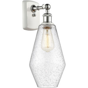 Ballston Cindyrella LED 7 inch White and Polished Chrome Sconce Wall Light in Seedy Glass
