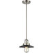 Franklin Restoration Railroad 1 Light 8 inch Brushed Satin Nickel Mini Pendant Ceiling Light in Incandescent, Matte Black