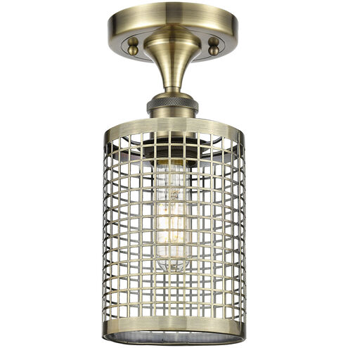 Nestbrook 1 Light 5 inch Antique Brass Semi-Flush Mount Ceiling Light