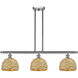 Woven Rattan 3 Light 36.00 inch Island Light