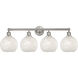 Edison White Mouchette 4 Light 35.00 inch Bathroom Vanity Light
