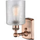 Ballston Cobbleskill 1 Light 5 inch Antique Copper Sconce Wall Light in Clear Glass, Ballston