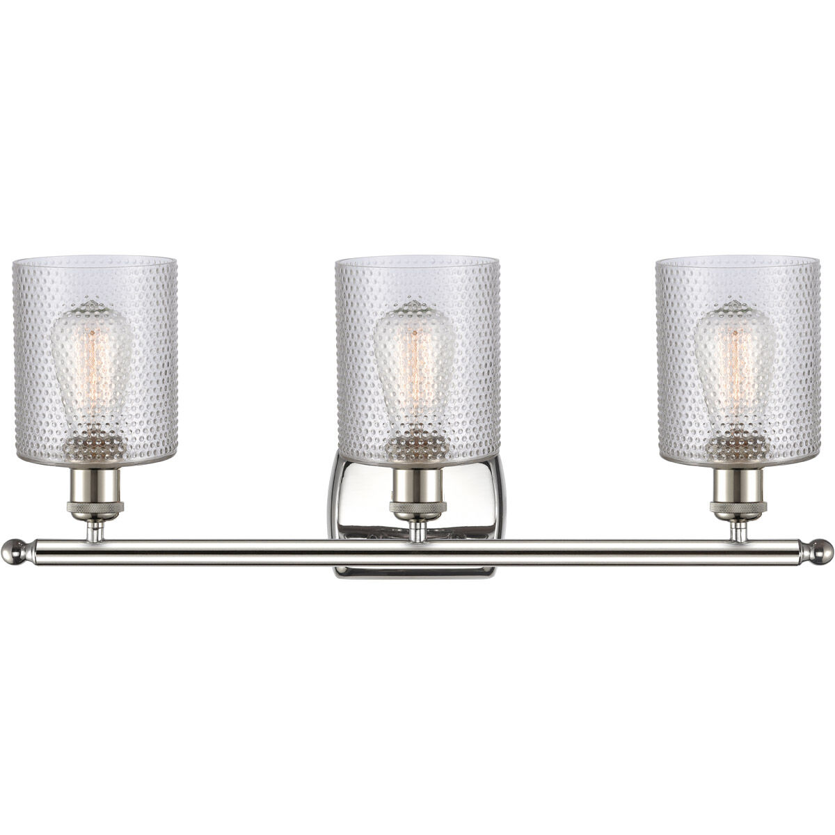 Ballston Cobbleskill LED 26 inch Polished Nickel Bath Vanity Light Wall Light in Clear Glass, Ballston