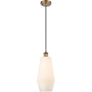 Ballston Windham LED 7 inch Brushed Brass Mini Pendant Ceiling Light