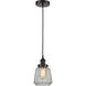 Edison Chatham 1 Light 7 inch Matte Black Mini Pendant Ceiling Light