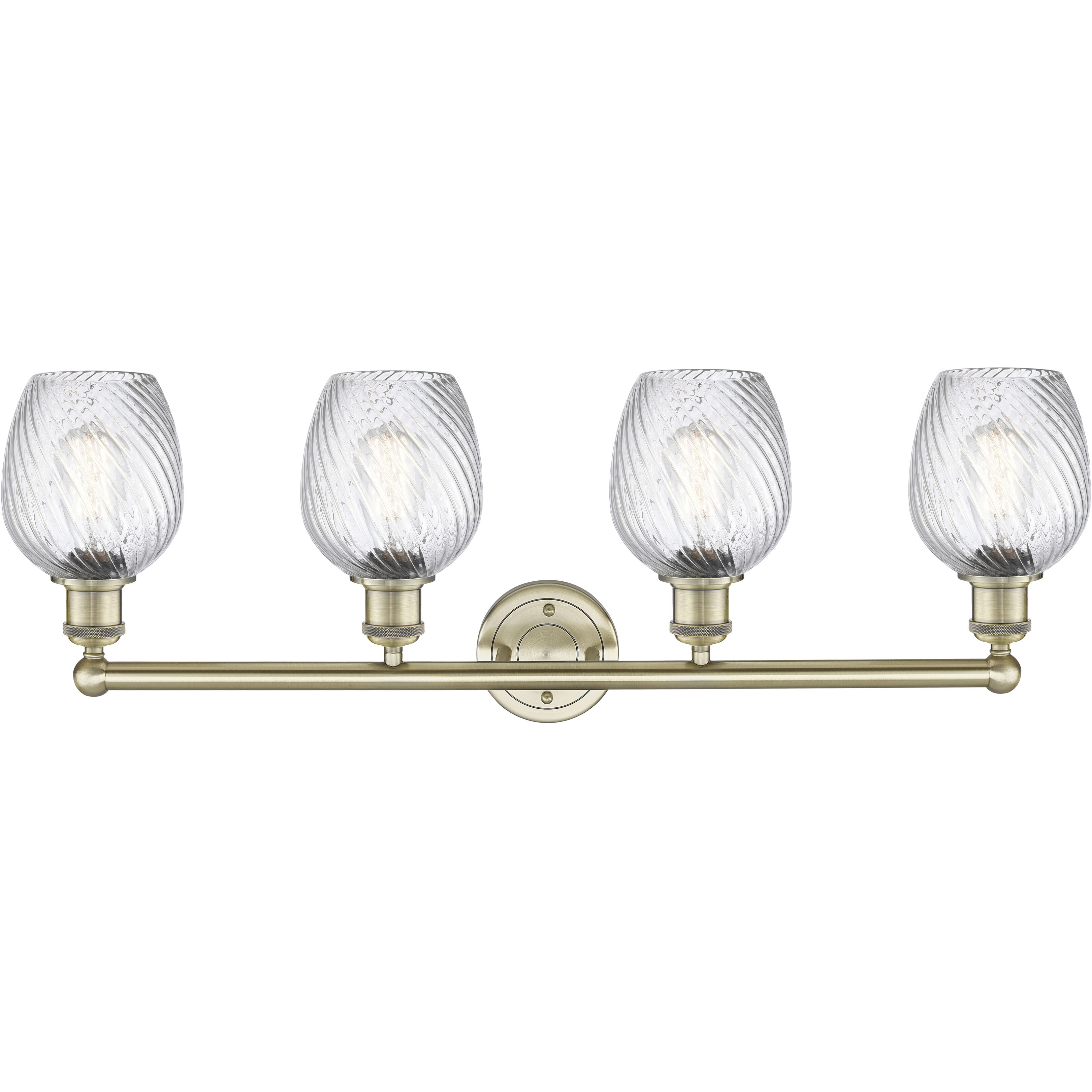 Salina 4 Light 32 inch Antique Brass Bath Vanity Light Wall Light