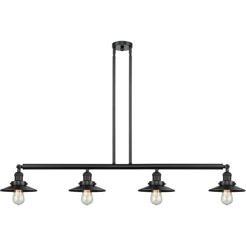 Franklin Restoration Railroad LED 52.63 inch Matte Black Island Light Ceiling Light, Franklin Restoration