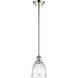 Ballston Brookfield 1 Light 6 inch Polished Nickel Pendant Ceiling Light in Clear Glass, Ballston