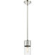 Bolivar 1 Light 4 inch Polished Nickel Pendant Ceiling Light in Seedy Glass