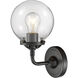 Nouveau Beacon 1 Light 6 inch Oil Rubbed Bronze Sconce Wall Light in Clear Glass, Nouveau