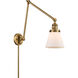 Small Cone 30 inch 3.50 watt Brushed Brass Swing Arm Wall Light, Franklin Restoration